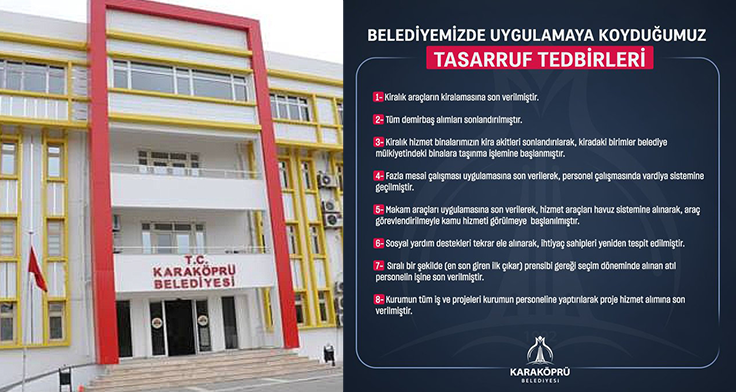 Başkan Çiftçi'den Tasarruf Tedbirleri Açıklaması