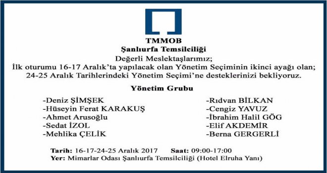 Mimarlar Yeni Yönetimini Seçiyor