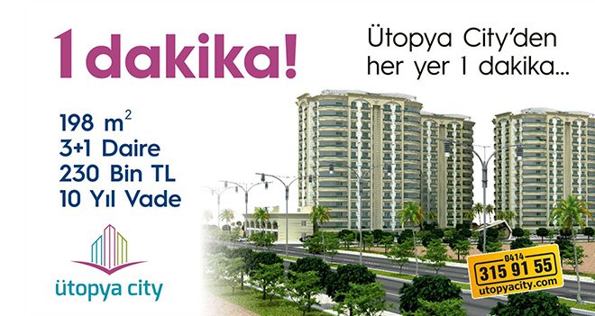 Ütopya City'den Her Yer 1 Dakika